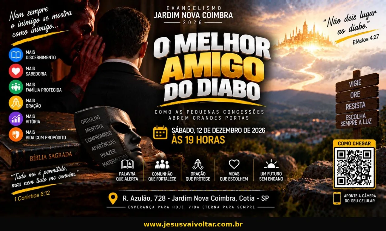 Arte oficial da campanha: O melhor amigo do diabo. Informações acessíveis nesta página.